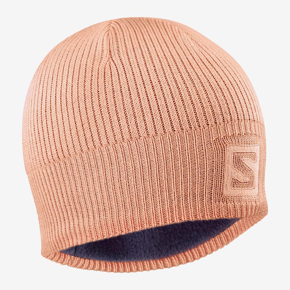 Salomon Singapore Mens Hats - LOGO Pink | 24613-YGFH